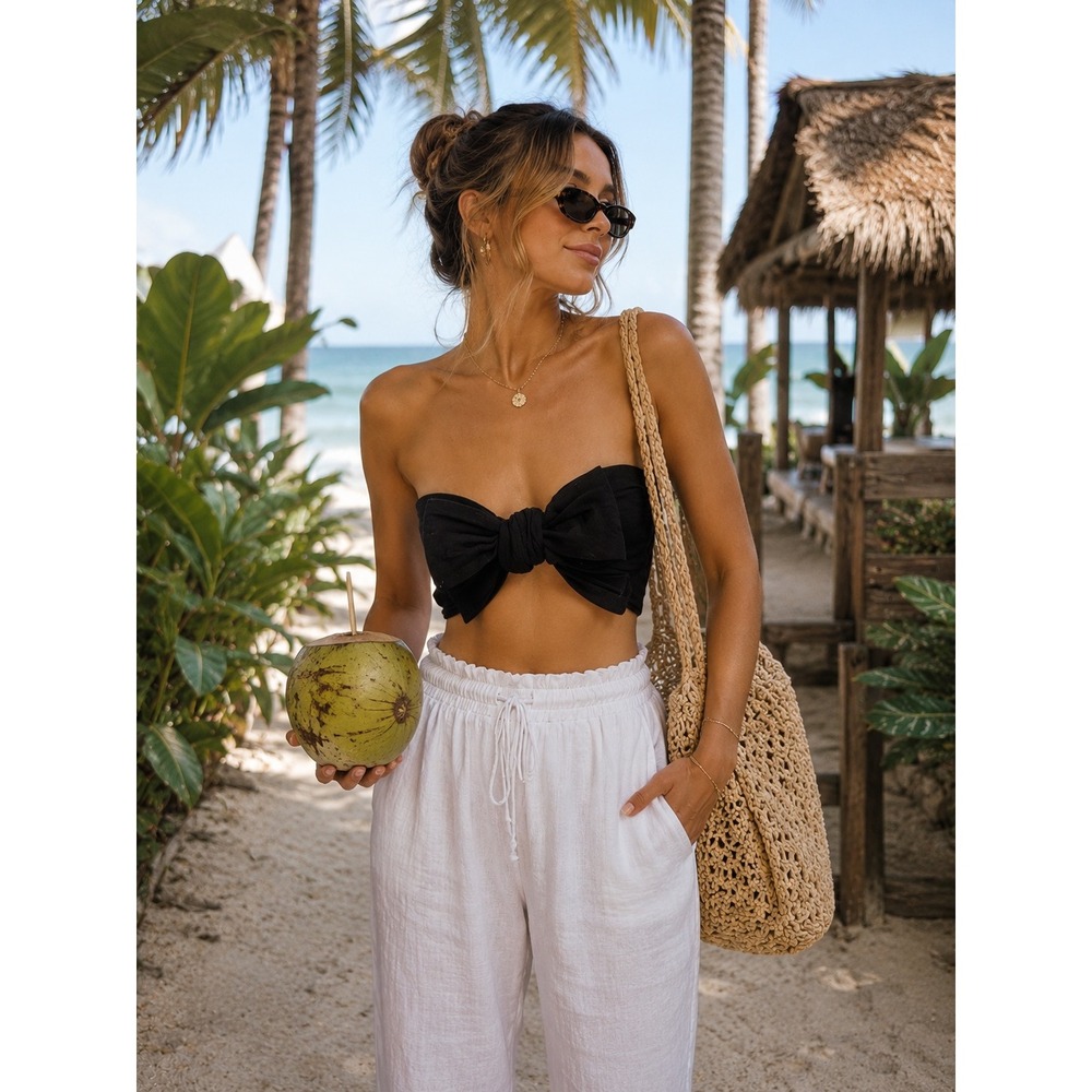 Cotton On Black Elastic Waistband‎ Top